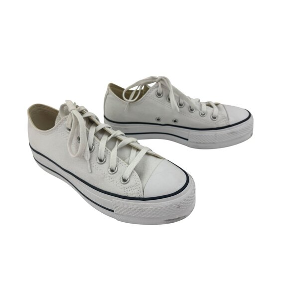 Converse Chuck Taylor All Star Lift Platform Canvas Sneakers White Size 8 Womens - Picture 2 of 13
